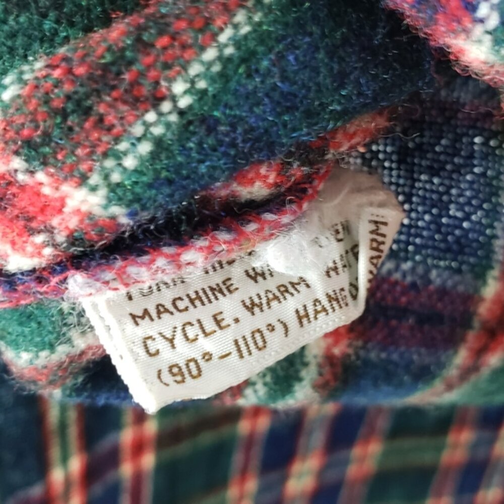 Vintage BRIGGS Sierra Madre Wool Blend Plaid Shirt Shacket Korea size M - Picture 10 of 14